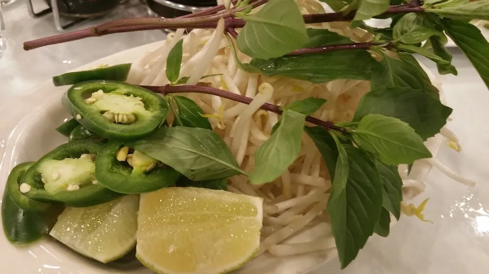 Basil Bean Sprouts Jalapeño and Lime for Pho Add-Ins